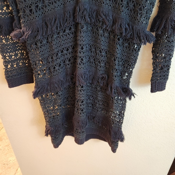 Volcom Stone Row Black Tiered Crochet Witchy Goth Dress - Picture 6 of 7